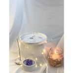 MC Concept Dekoratif Mermer Desen Yuvarlak Organizer Tabak Dekoratif Kase Soya Mum Tütsülük Set Çok Renkli