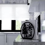 M&c Concept Yılbaşı Model-4 Metal Desenli Peçetelik - Siyah