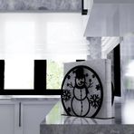 M&c Concept Yılbaşı Model-5 Metal Desenli Peçetelik - Siyah