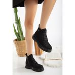 Mc vay Shoes Kadın 002 Taşlı Ortopedik Taban Bağcıklı ve Fermuarlı Kadın Postal Bot & Bootie