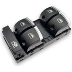 Mcar Audi A3 Sportback 2009-2012 Uyumlu Sol Ön Kapı Dörtlü Cam Açma Düğmesi Takımı Krom BSR0014