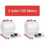 Mçb Group 2 Adet Balonlu Naylon 50 cm x 100 m Ambalaj Naylonu Patpat Pıt Pıt 40 gr - Şeffaf