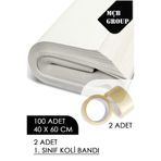 MCB Group 40x60 cm Tabak Bardak Sarma Taşıma Paketleme Kağıdı, 100 Adet + 2 Adet Koli Bandı