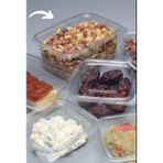 Mçb Group 600 ADET Kullan At Tek Kullanımlık Plastik Kapaklı Kase 1000 gr Sızdırmaz Plastik Kap 1 Kg