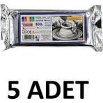 Mçb Group Beyaz Kil Hamuru 500 gr x 5 Adet (2,5 Kg) Hava ile Kuruyan Seramik & Heykel Kili | Doğal Modelleme Hamuru
