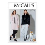 McCall's Patterns McCall's 7816 Mont ve Kadın Kapüşonlu Svetşört, Pantolon ve Elbise Dikiş Desenleri, L Köpek Bedenleri S-XXL, L-XL, Beyaz