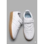 Mcdark Beyaz Çocuk Sneaker Düz Taban Cırtlı Bağcıklı Spor Ayakkabı Erkek Çocuk İçin Konforlu Tasarım