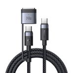 Mcdodo CA-0140 2'si 1 arada 240W/140W USB-C - USB-C+ Magsafe 3 Kablosu 2m