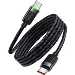 Mcdodo CA-2000 Siyah 1.2 mt Type-C to Type-C 60W Manyetik Sarılabilir Şarj ve Data kablosu