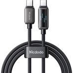 Mcdodo CA-4250 Siyah 1.2 mt 100W Type-C to Type-C Göstergeli Hızlı Şarj ve Data Kablosu