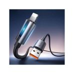 Mcdodo Ca-5660 Led Işıklı Usb-A To Lightning Şarj Kablosu 1.2 Metre Siyah
