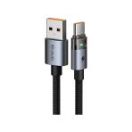 Mcdodo Ca-6890 Usb Typec Hızlı Şarj Kablosu Işıklı 1.2M Siyah