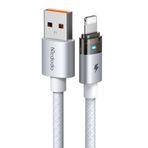 Mcdodo CA-6912 USB-A to Lightning Şarj Işığı Beyaz Şeffaf Kablo