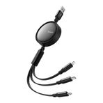 Mcdodo CA-7256 1.2 mt 3'ü 1 Arada USB-A Lightning Micro Type-C Şarj ve Veri Kablosu