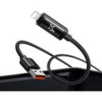 Mcdodo Ca-7970 Usb İphone 3A Led Ekranlı Data Şarj Kablosu 1.2M - Siyah