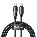 Mcdodo CA-8190 Type-c To Lightning 36W 7 Renkli LED Işıklı Şarj Data Kablosu