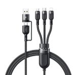 Mcdodo Ca-8800 2 In 3 100W Usb-A/C - Lightning+Micro+Type-C Süper Hızlı Şarj Ve Veri Kablosu 1.2 Metre