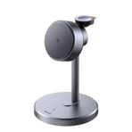 Mcdodo Ch-2462 3İn1 15W Magq Qi2 Magsafe İphone Kablosuz Şarj Standı Siyah