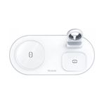 Mcdodo CH-7062 15W Beyaz 3in1 Çoklu Magsafe TWS Kulaklık Watch Saat ve Telefon Şarj Ünitesi