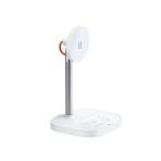 Mcdodo Ch-7340 Tws Wireless Şarj + Magsafe Manyetik Tutuculu Şarj Standı Beyaz