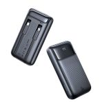 Mcdodo MC-0231 10.000 mAh 33W Siyah Şarj Göstergeli Çift Kablolu Powerbank