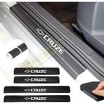 Mcem Store Chevrolet Cruze Için Uyumlu Aksesuar Oto Bagaj ve Kapı Eşiği Sticker Karbon - Standart - Siyah