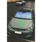 Mcem Store Oto Kaput Şerit Sticker Dövme Tasarımlı Yeşil 25*60 cm - Standart - Renkli
