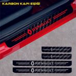 Mcem Store Renault Clio Için Uyumlu Aksesuar Oto Kapı Eşiği Sticker Karbon 4 Adet - Standart - Renkli
