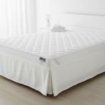 Mcg Alez Kapitone Fitted Yatak Koruyucu 160*200 cm - Açık Beyaz - Gri - 100 x 200 x 25 cm