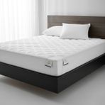 Mcg Alez Pamuklu Dört Köşe Lastik Yatak Koruyucu 100*200 cm - Açık Beyaz - Gri - 100 x 200 x 25 cm