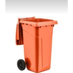 MCK Plus Akmex Tıbbı Atık Plastik Çöp Konteyneri 120 Litre Konteyner - A Isıya Karşı Dayanıklı- Turuncu