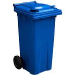 MCK Plus Mck Mavi Plastik Çöp Konteyneri 120 Litre Konteyner - A+ Isıya Karşı Dayanıklı Malzeme - Mavi