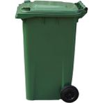 MCK Plus Mck Yeşil Plastik Çöp Konteyneri 240 Litre Konteyner - A+ Isıya Karşı Dayanıklı Malzeme - Yeşil