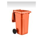 MCK Plus Tıbbı Atık Plastik Çöp Konteyneri 120 Litre Konteyner - A Isıya Karşı Dayanıklı- Turuncu