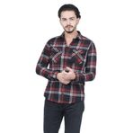 MCL Kapak Cep Detaylı Oduncu Gömlek, M, 80207202332566, Bordo, Erkek