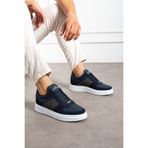 MCLACOS Erkek Lacivert Füme Sneaker Günlük Spor Ayakkabı Yüksek Taban Rahat Tasarım f32