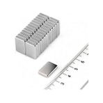 MCM Group 1 Adet 15X10X1.5 mm Köşeli Neodyum Mıknatıs N35 Magnet Dayanıklı Nikel Kaplama ( Lisinya )