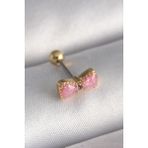 MCM Group 316L Çelik Gold Pembe Fiyonk Tragus Piercing