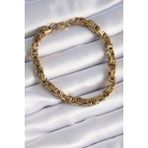 MCM Group 316L Çelik Gold Renk Kral Zincir Model Erkek Bileklik - Lisinya