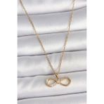 MCM Group 316L Çelik Gold Renk Zincir Zirkon Taşlı Sonsuzluk Model Kadın Kolye - Lisinya