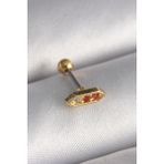 MCM Group 316L Çelik Gold Turuncu Zirkon Taşlı Tragus Piercing