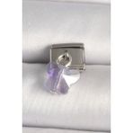 MCM Group 316L Çelik Gümüş Renk Mor Zirkon Taşlı Nomination Charm