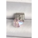 MCM Group 316L Çelik Gümüş Renk Pembe Zirkon Taşlı Kelebek Nomination Charm
