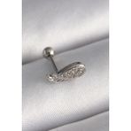 MCM Group 316L Çelik Gümüş Renk Zirkon Taşlı Kanat Tragus Piercing