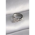 MCM Group 316L Çelik Gümüş Renk Zirkon Taşlı Kurdele Tragus Piercing