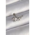 MCM Group 316L Çelik Gümüş Renk Zirkon Taşlı Tragus Piercing