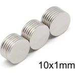 MCM Group 50 Adet 10X1MM Yuvarlak Neodyum Mıknatıs Güçlü Dayanıklı Magnet Nikel Kaplama ( Lisinya )