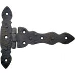 MCM Group Antika Tarz Dekoratif Pirinç Kuyruklu Düğmeli Menteşe No2 - 138X167 Mm, Oksit - Lisinya