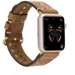 MCM Group Apple Watch Uyumlu Deri Kordon 42-44-45MM Aqua V18 Taba