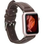 MCM Group Apple Watch Uyumlu Deri Kordon 42-44-45MM Nm4-As4 Kahve